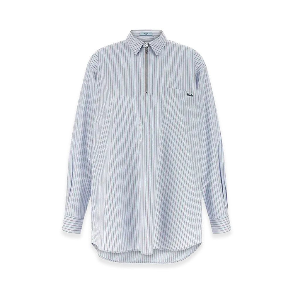 PRADA Women's Striped Shirt "Light Blue"