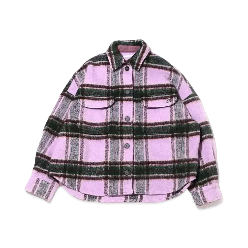 atmos pink Shaggy Big Check Jacket "Purple"