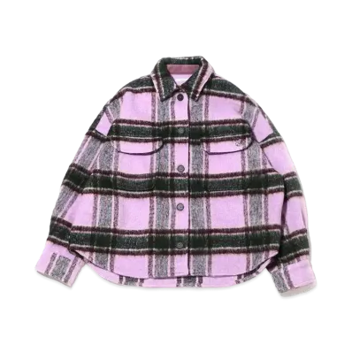 atmos pink Shaggy Big Check Jacket "Purple"