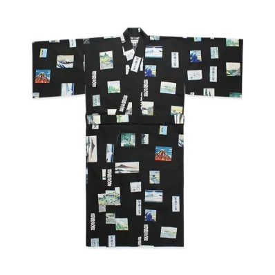 WACKO MARIA x Katsushika Hokusai Yukata "Black"