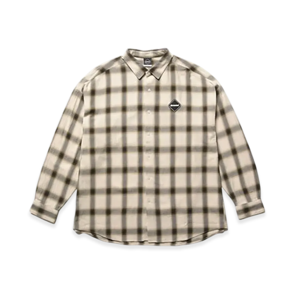 F.C.Real Bristol Big Logo L/S Baggy Shirt "Beige"