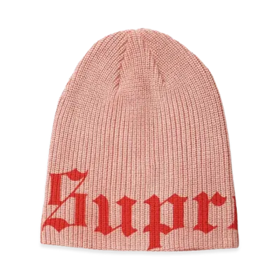 Supreme Old English Printed Beanie "Red"