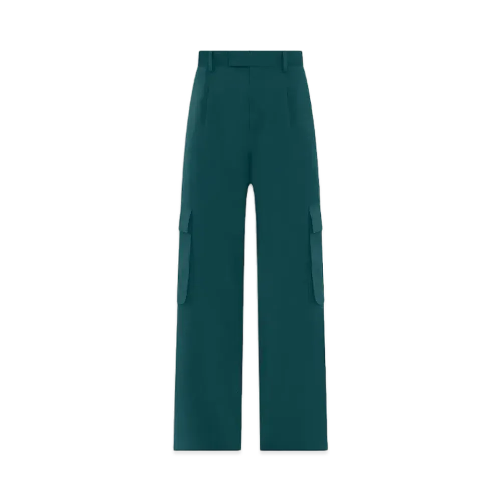 AMIRI Wide Leg Pleated Cargo "Rain Forest"