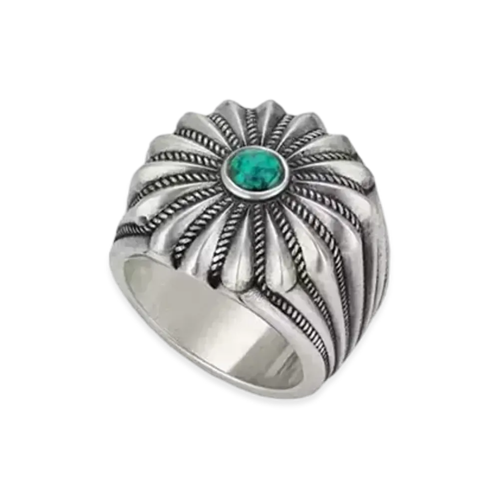 GUCCI Floral Motif Ring "Silver"