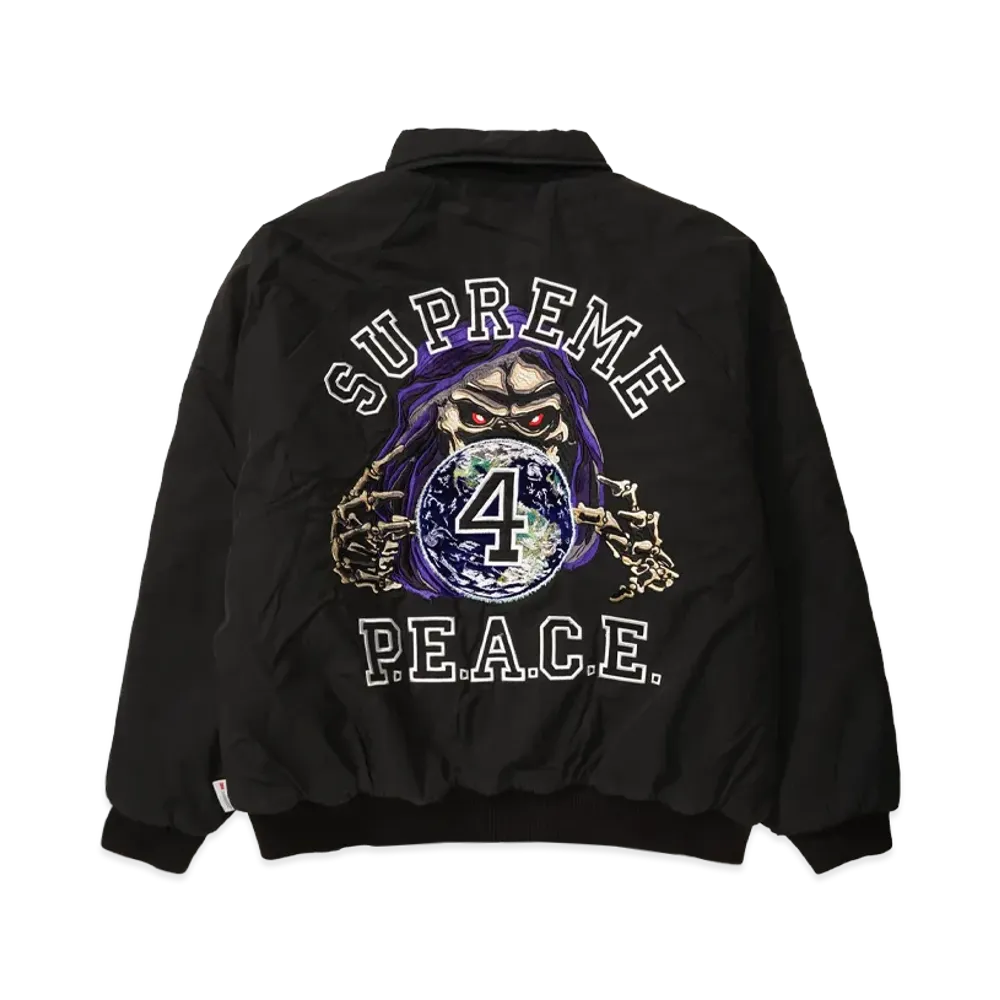 Supreme Peace Embroidered Work Jacket "Black"