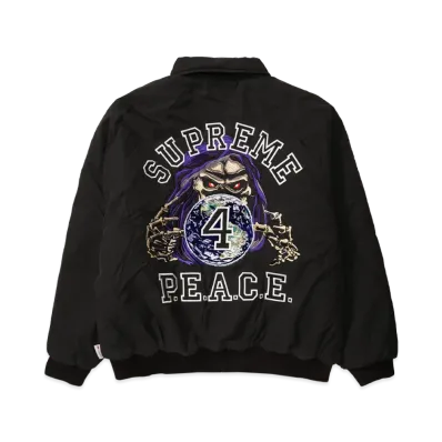 Supreme Peace Embroidered Work Jacket "Black"
