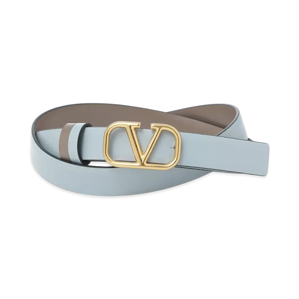 Valentino Reversible Belt "Blu Porcellana/Clay"