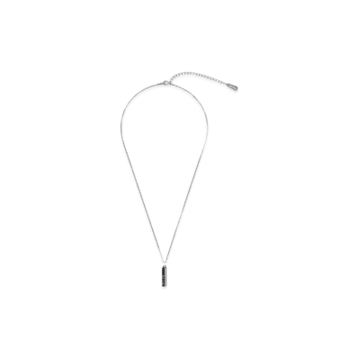 Paul Smith Bicolor Logo Necklace "Silver"