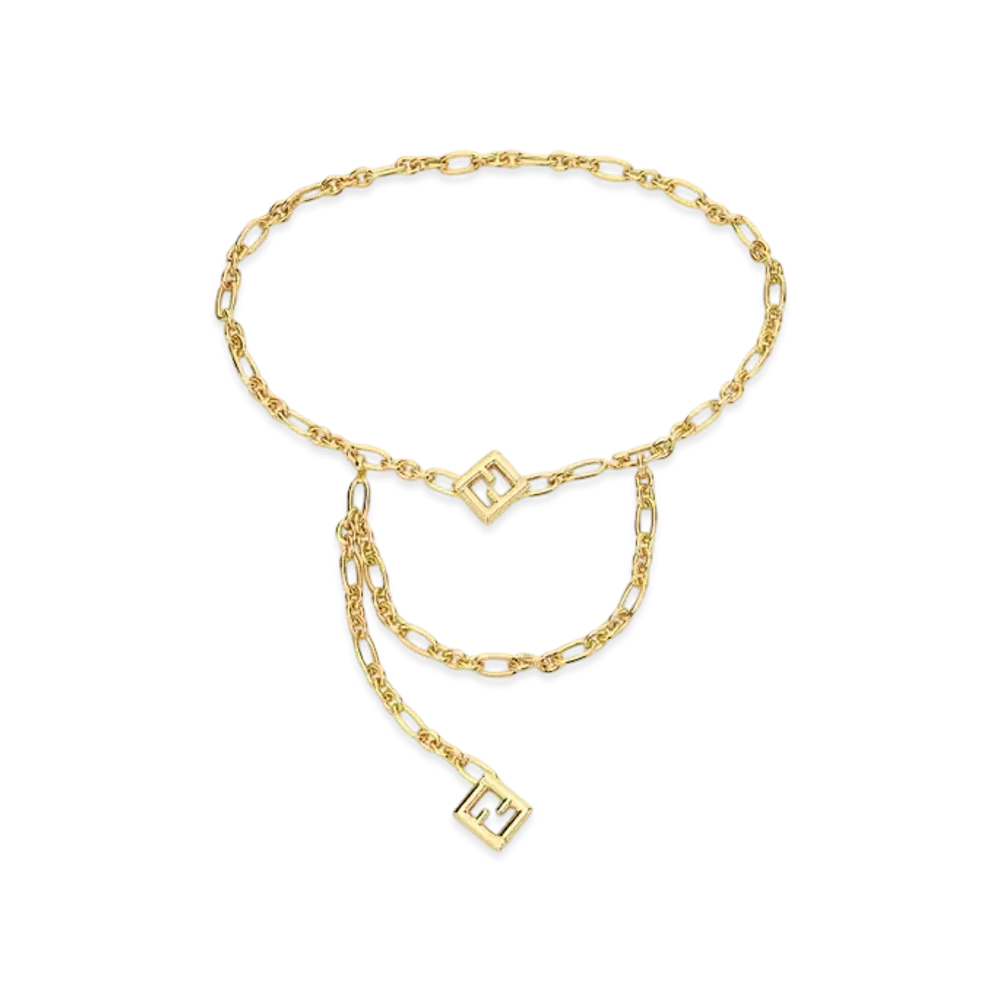 FENDI FF Diamonds Chain Belt "Gold"