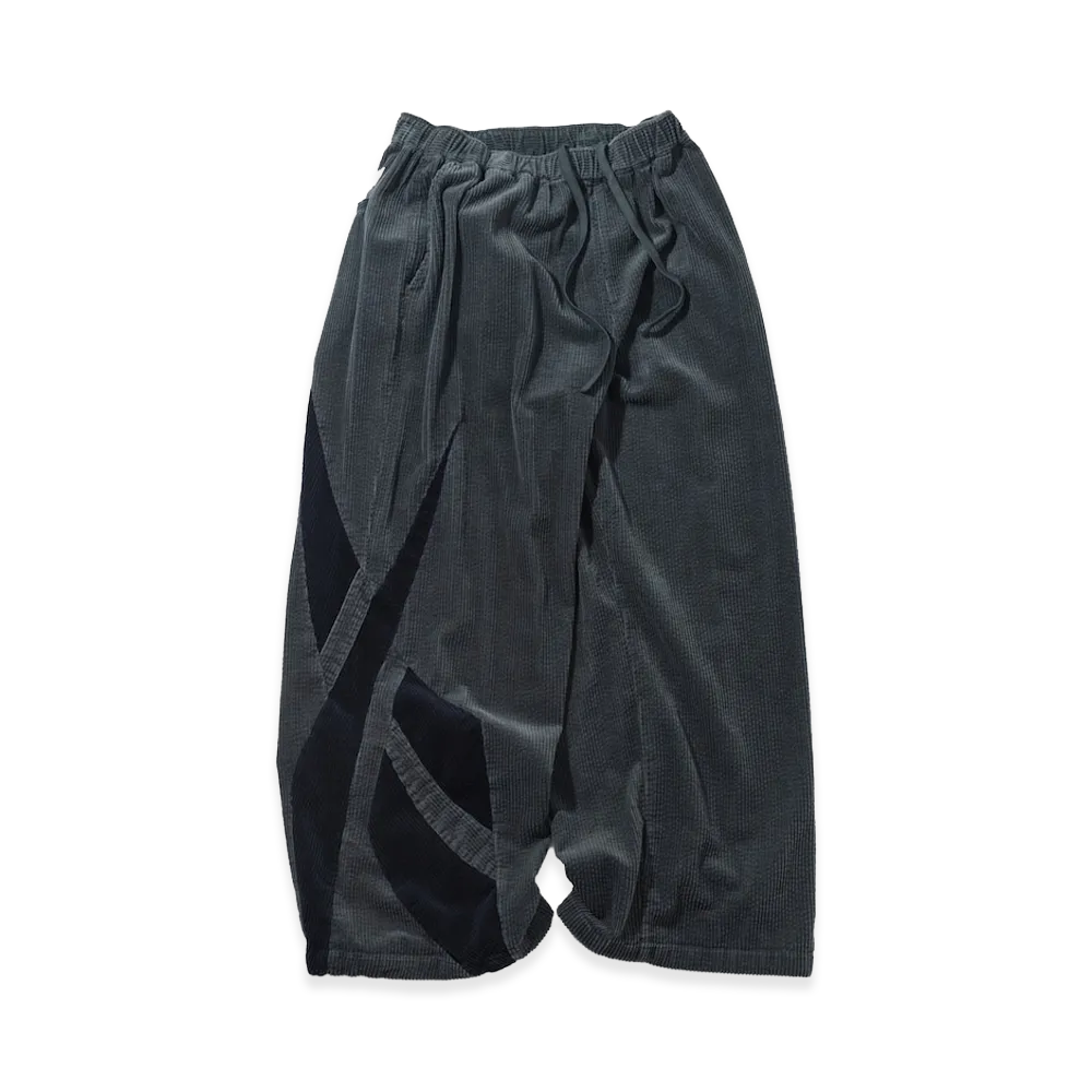 Reebok x NAUTICA Dual Name Wide Fit Corduroy Track Pants "Charcoal/Dark Navy"