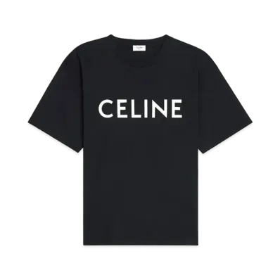 CELINE Men's Celine Loose T-shirt In Cotton Jersey "Black/White"