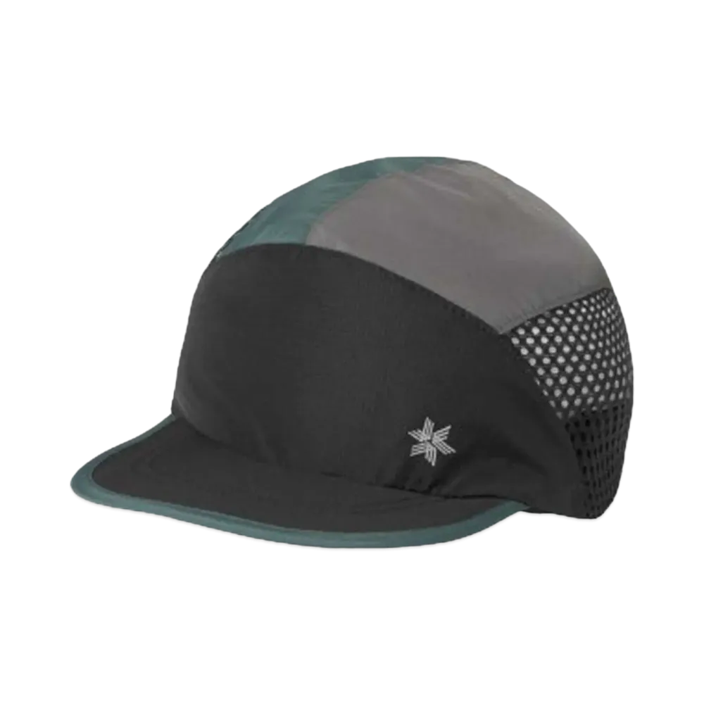 Goldwin Compact Run Mesh Cap (Unisex) "Black/Deep Cypress/Shadow Gray"