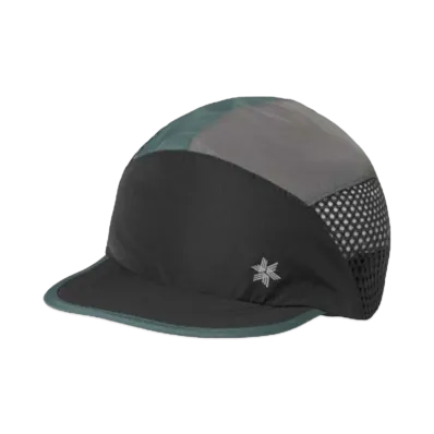 Goldwin Compact Run Mesh Cap (Unisex) "Black/Deep Cypress/Shadow Gray"