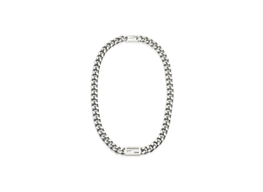 FENDI Baguette Necklace "Silver"