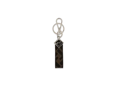 FENDI Squared FF Canvas Key Ring "Brown"