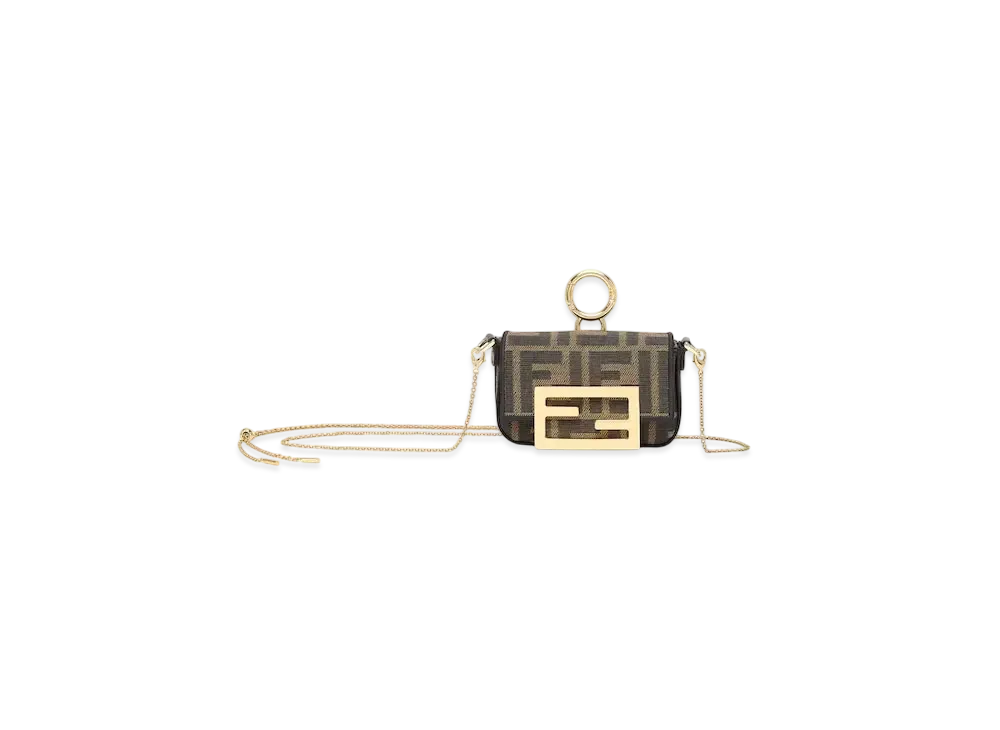 FENDI Nano Baguette Charm "Brown"