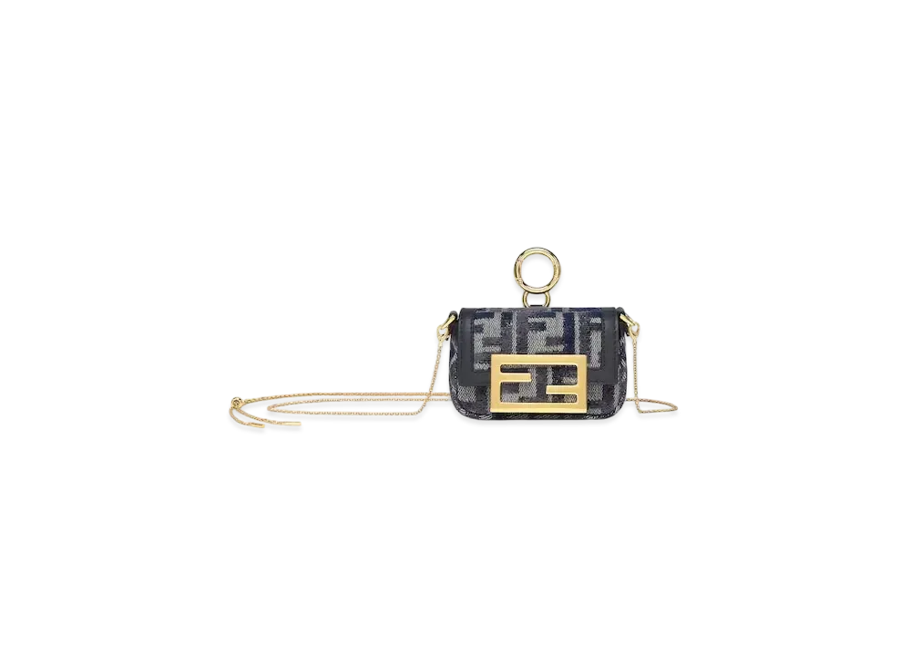FENDI Nano Baguette Charm "Blue"