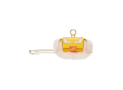 FENDI Nano Baguette Lunar New Year Leather Charm "Yellow"