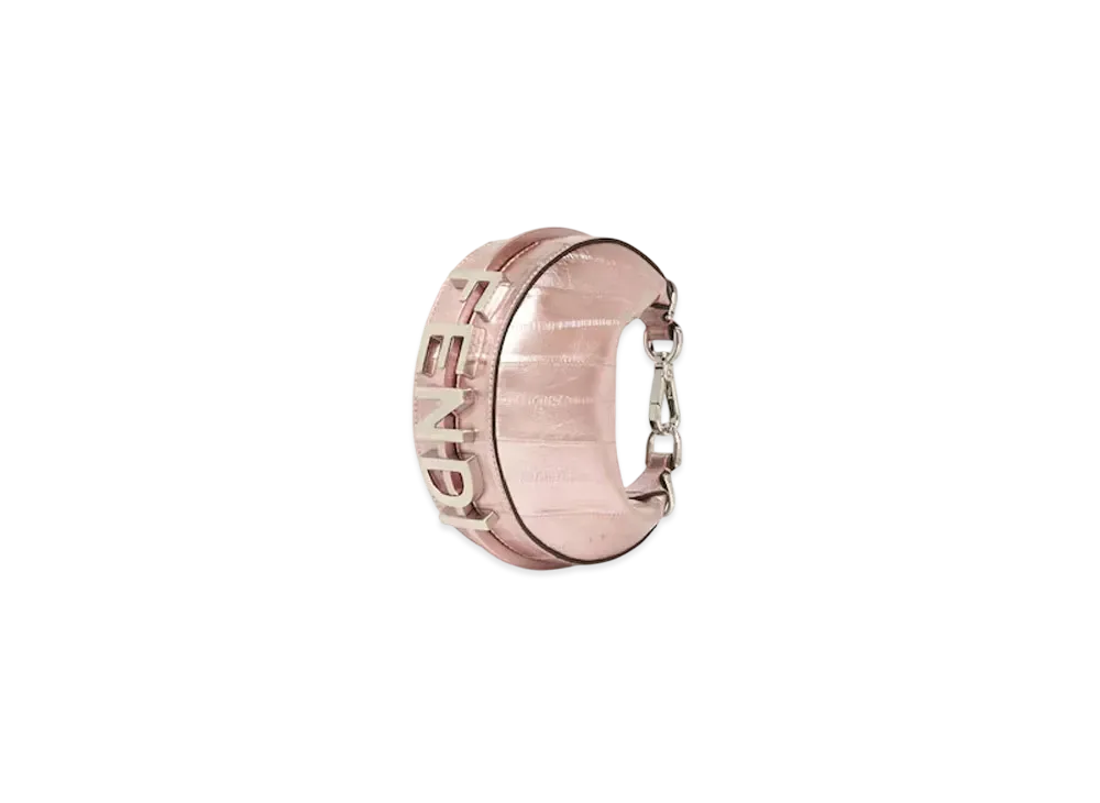 FENDI Nano Fendigraphy Eel Leather Charm "Pink"