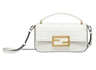 FENDI Baguette Phone Pouch Nappa Leather Pouch "White"