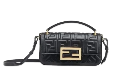 FENDI Baguette Phone Pouch Nappa Leather Pouch "Black"