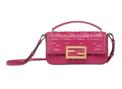 FENDI Baguette Phone Pouch Nappa Leather Pouch "Fuchsha"