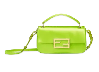 FENDI Baguette Phone Pouch Silk Pouch "Acid Green"