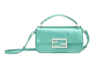 FENDI Baguette Phone Pouch Silk Pouch "Turquoise"