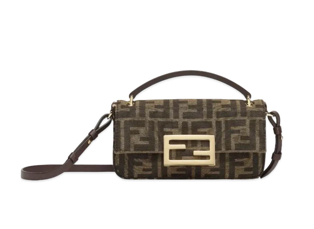 FENDI Baguette Phone Pouch FF Fabric Pouch "Brown"