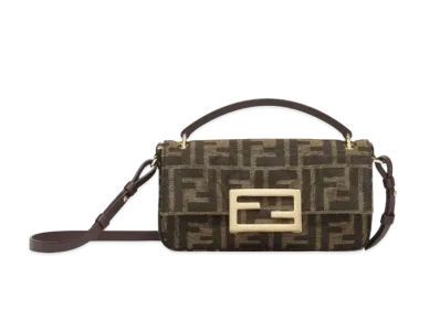 FENDI Baguette Phone Pouch FF Fabric Pouch "Brown"