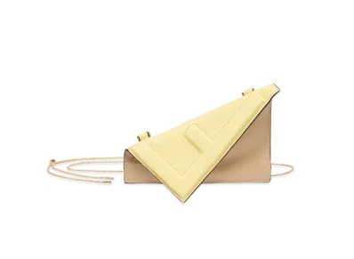 FENDI Nano Fendi Flip Leather Charm "Yellow"