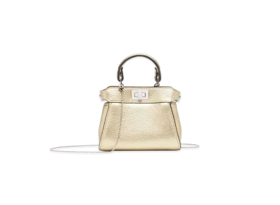 FENDI Nano Peekaboo Selleria Miniature Bag "Gold"