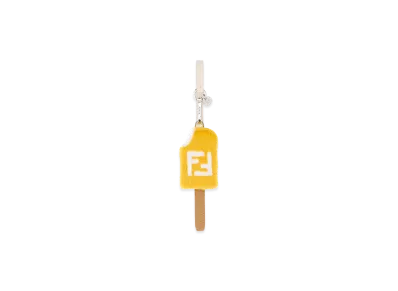 FENDI Shearling And Fur Gelato Bag Charm "Yellow"