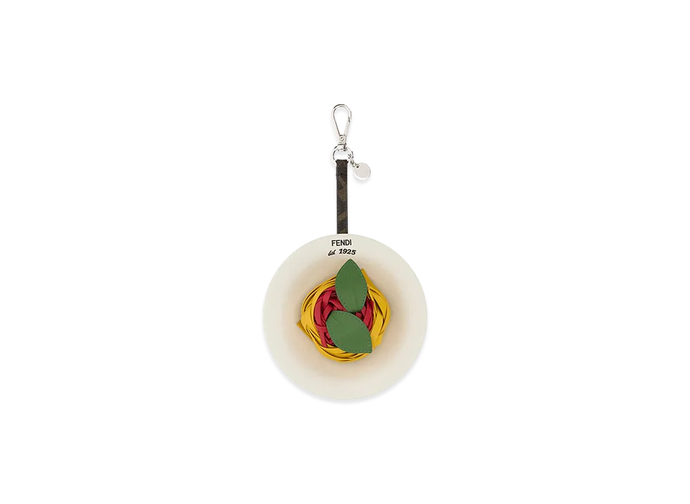 FENDI Leather Spaghetti Charm "Multicolor"