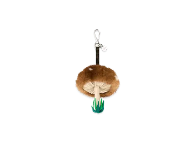 FENDI Leather And Fur Fungo Charm "Multicolor"