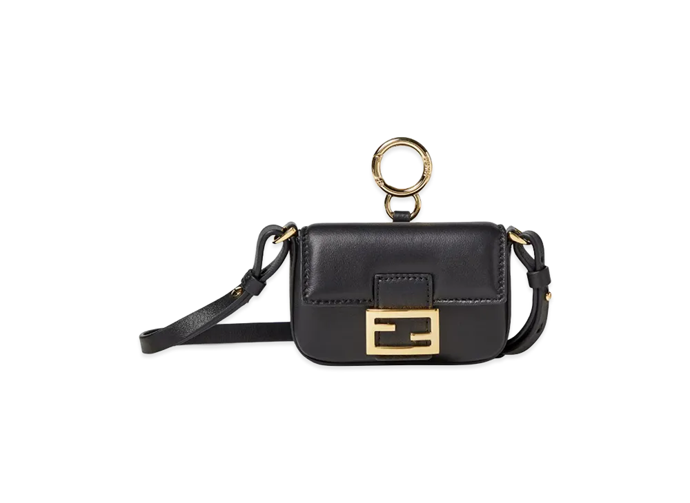 FENDI Women's Nano Baguette Charm In Nappa "Black"