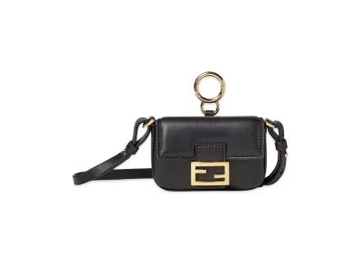 FENDI Women's Nano Baguette Charm In Nappa "Black"