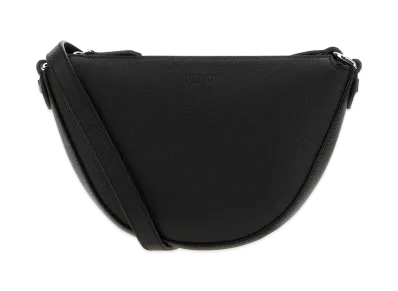 FENDI Leather Mini Melon Crossbody Bag "Black"