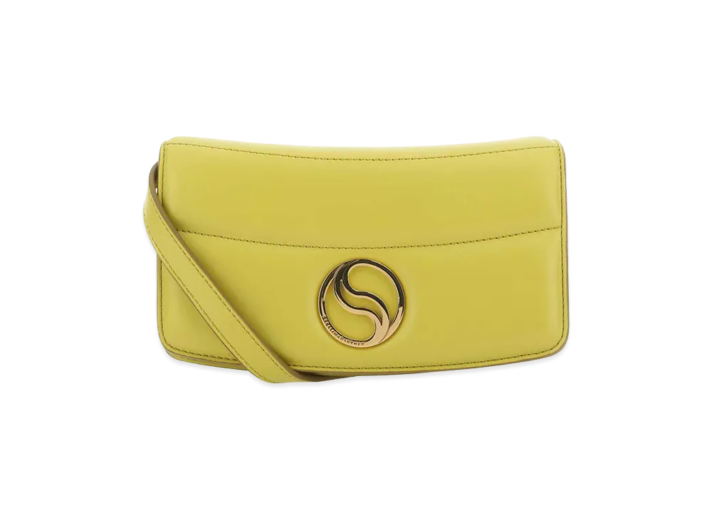 STELLA McCARTNEY Women's Acid Alter Mat Mini S-Wave Wallet "Yellow/Green"