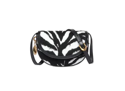 STELLA McCARTNEY Frayme Tiger Pattern Shoulder Bag "Black/White"