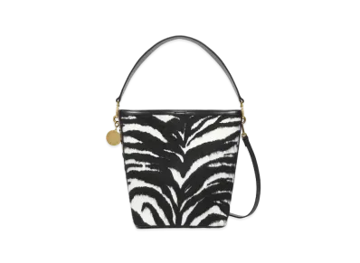 STELLA McCARTNEY Frayme Tiger Pattern Tote Bag "Black/White"