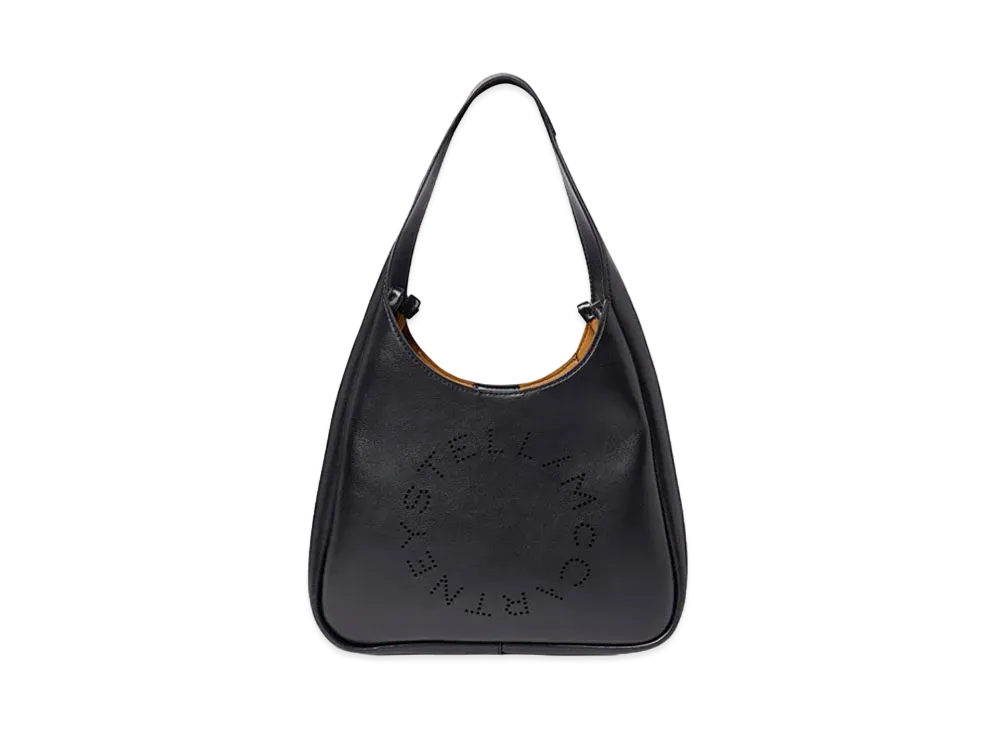 STELLA McCARTNEY Logo Slouchy Hobo Tote Bag "Pitch Black"