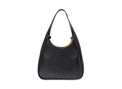 STELLA McCARTNEY Logo Slouchy Hobo Tote Bag "Pitch Black"