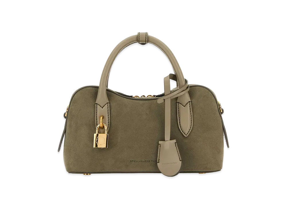 STELLA McCARTNEY Women's Dove Suede Alter Mat Stella Ryder Handbag "Green/Gray"