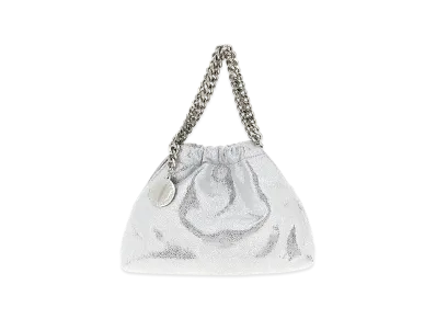 STELLA McCARTNEY Women's Falabella Mini Drawstring Crossbody Bag "Silver"