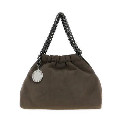 STELLA McCARTNEY Women's Falabella Mini Drawstring Bag "Dark Taupe"