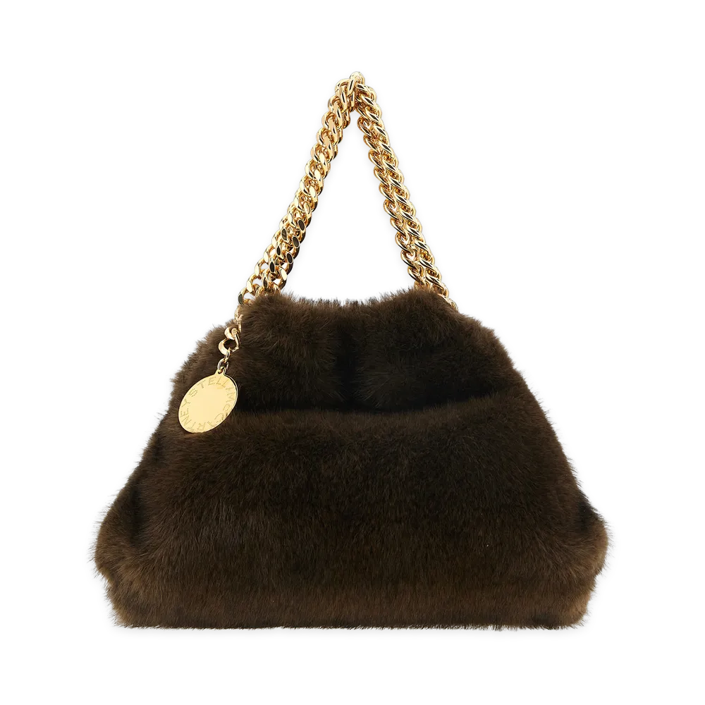 STELLA McCARTNEY Women's Falabella Mini Drawstring Bag "Brown"