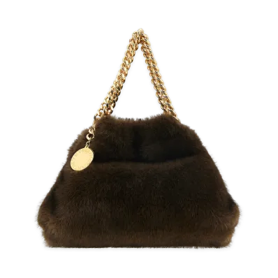 STELLA McCARTNEY Women's Falabella Mini Drawstring Bag "Brown"