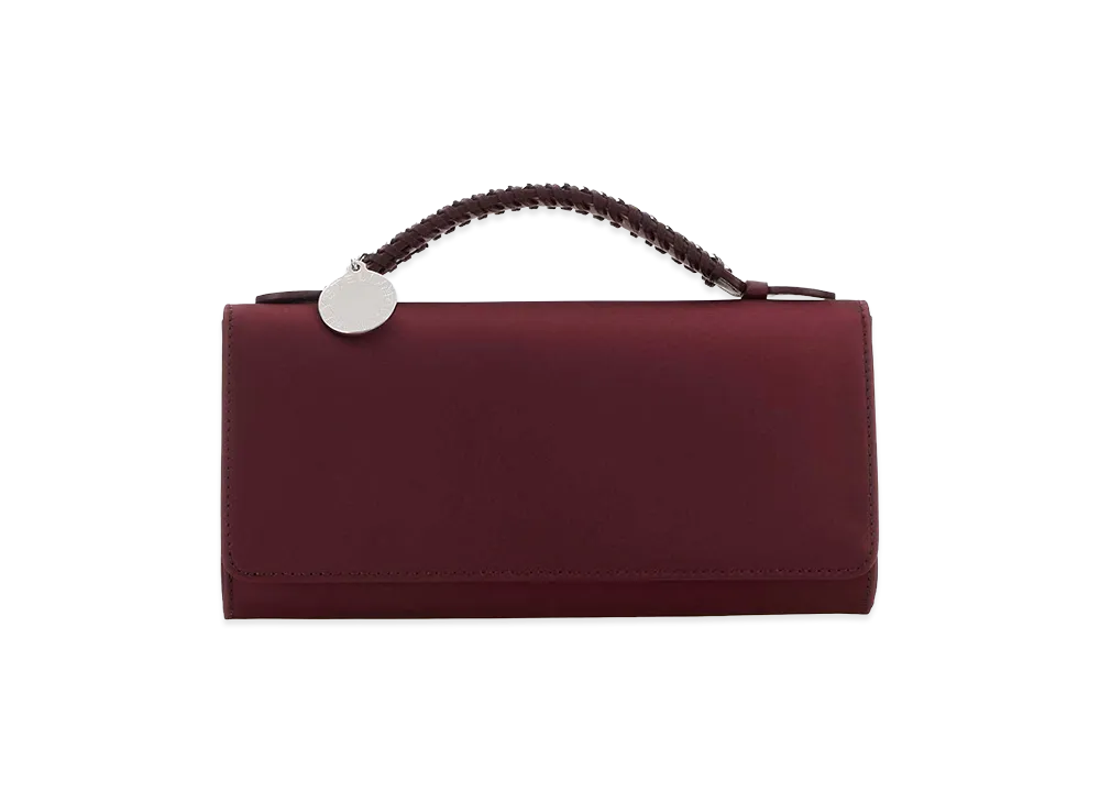 STELLA McCARTNEY Women's Satin Falabella Handbag "Brown/Burgundy"