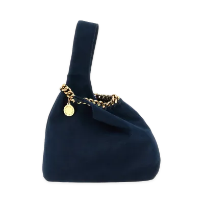 STELLA McCARTNEY Women's Null Suede Handbag "Navy"